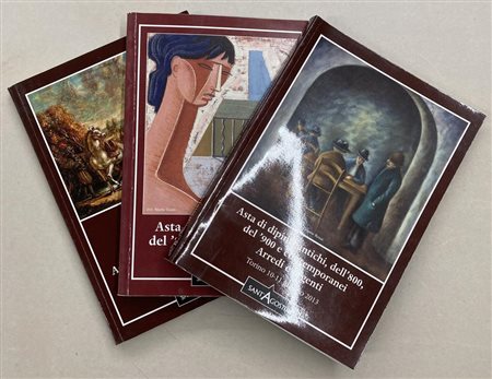 LOTTO DI 3 CATALOGHI D'ASTA DELLA SANT'AGOSTINO - Dipinti dell'800, del '900...