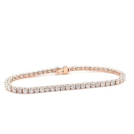 BRACCIALETTO IN ORO ROSA 11.81 GR TIPO TENNIS CON DIAMANTI – BRC40605