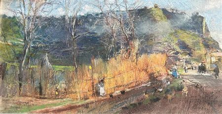Giuseppe Casciaro “Via di campagna” 1900