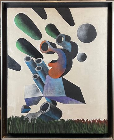 Bobo Piccoli "Senza titolo" 1976
tecnica mista su tela
cm 92x73,5
firmato e data