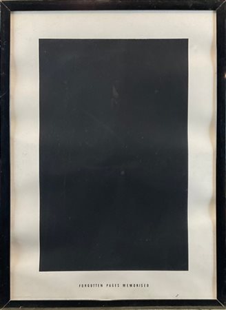 Vincenzo Agnetti "Forgotten pages memorised" 
litografia
cm 70x50
Edizione Arte