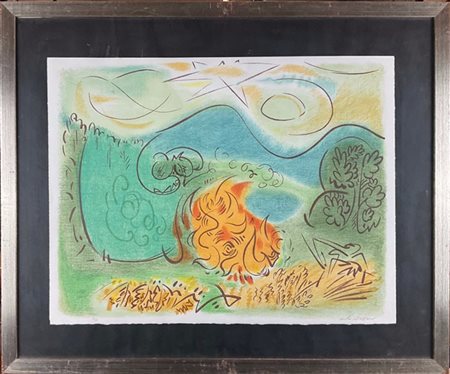 ANDRÈ MASSON "Senza titolo" 
litografia a colori
cm 50x65
firmato e numerato 70/