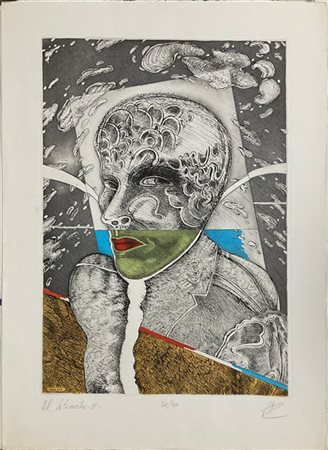 Julio Paz "El Petinetre - II" 
acquaforte e acquatinta a colori
(lastra cm 57,5x
