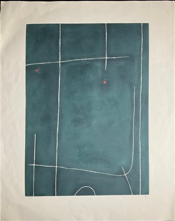 ACHILLE PACE "Senza titolo" 
acquatinta a colori
(lastra cm 69,5x49; foglio cm 8