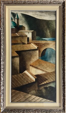 marcello Scuffi "I paesaggi della memoria. Ricordo di Praga" 1996
tecnica mista