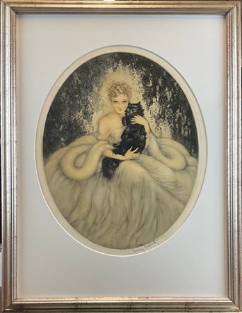 Louis Icart "Sweet Mystery" 1935
acquaforte, puntasecca e acquatinta
Lastra oval