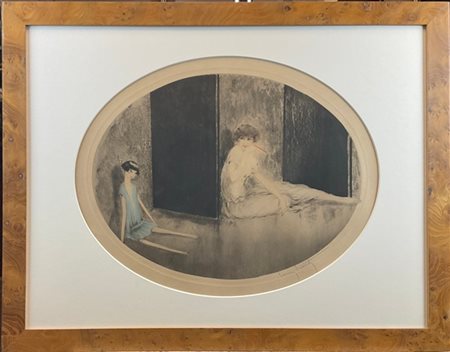 Louis Icart "French Doll" 1926
acquaforte, puntasecca e acquatinta
Lastra ovale
