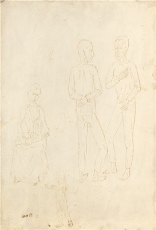 Ubaldo Oppi "La disputa" 1917
china su carta
cm 43,7x29,8
firmato e datato 17 in