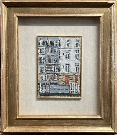 Orfeo Tamburi "Parigi" 
olio su tela applicato su cartone
cm 20x14,5
firmato in