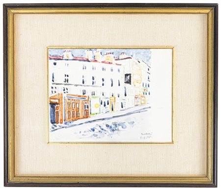 Orfeo Tamburi "Scorcio di Parigi" 1969
acquerello su carta
cm 17x22
firmato e da