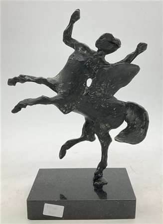 Aligi Sassu "Centauro alato" 1980
scultura multiplo in bronzo su base in marmo p