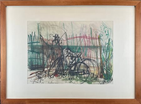 Giuseppe Zigaina "Senza titolo" 1955
tecnica mista su carta
cm 42x57
firmato, da