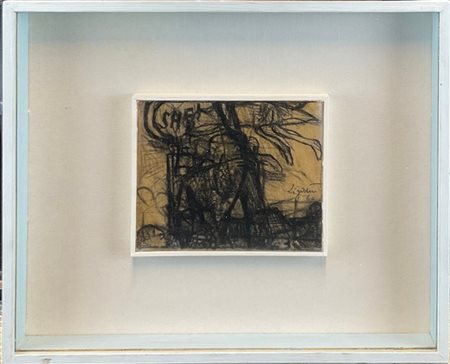 Giuseppe Zigaina "Senza titolo" 1962
pastelli su cartoncino
cm 12x14,5
firmato e