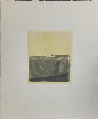 Gianfranco Ferroni "Cranio Equino" 1982
acquaforte e puntasecca - prova d'artist