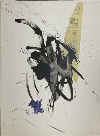 Jean Miotte "Senza titolo" 
litografia a colori - prova d'artista
(cm 87,5x64)
f