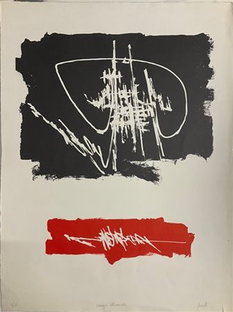 Achille Perilli "Omaggio" 
litografia a colori
cm 69,5x53
firmata, titolata e nu