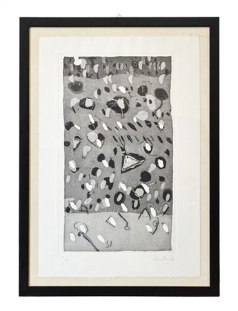 Gastone Novelli "Senza titolo" 1968
acquatinta e puntasecca
cm 71x47,5
Firmato e