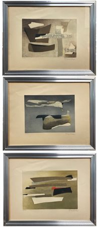 Hans Richter "Senza titolo" 1974
tre acquaforti e acquatinte a colori
fogli cm 4