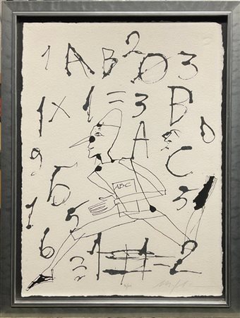 MIMMO PALADINO "Senza titolo" 
serigrafia su cartoncino
cm 60,5x45,5
firmata e n