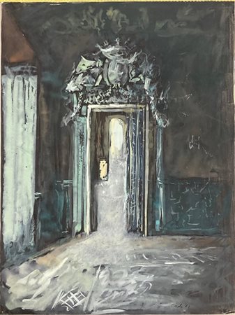 Giancarlo Ossola "Porta (studio)" 1987
tempera su carta
cm 48,5x36
firmato e dat