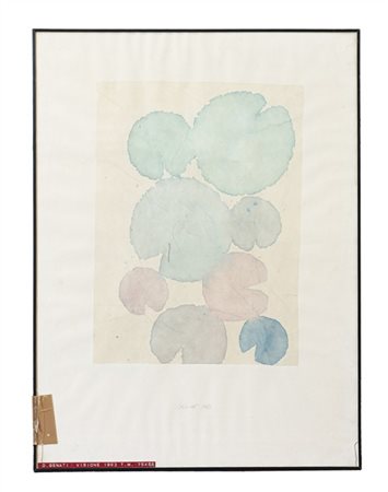 Davide Benati "Zaffiri del Kashmir" 1983
acquerello su carta giappone applicata