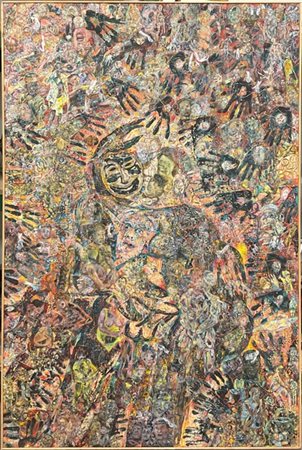 Renzo Bussotti "Mani nere" 1962 - 92
tecnica mista su tela
cm 198x132
firmato e