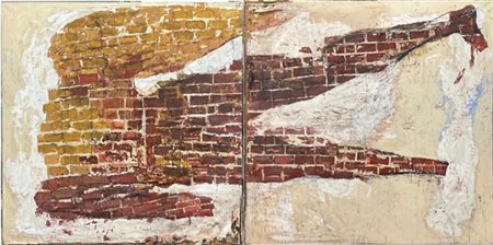 Giuliano Collina "L'angelo delle macerie" 1993
dittico, smalto, acrilico, temper