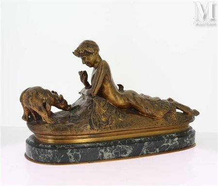 Emmanuel FREMIET (1824-1910), d'après - BARBEDIENNE (fondeur) Pan et oursons...