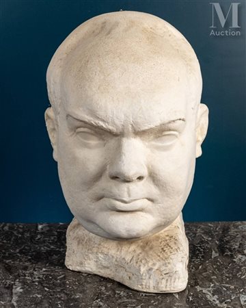 Oscar NEMON (1906-1985) Portrait de Paul-Henri SPAAK, c. 1941 Plâtre modelé...