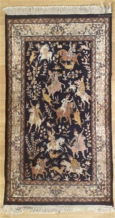 Original Lahore Pakistan Vers 1975 Velours de laine sur fondations en coton...