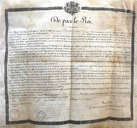 Acte de nomination de salpêtrier dans le Vaucluse Acte nominatif de M....