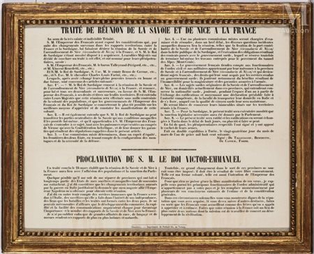 [Réunion de la Savoie et de Nice à la France] Traité de réunion de la Savoie...