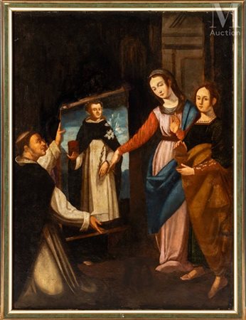 Ecole italienne du XVIII ème, d'après Maíno L'apparition de la vierge à un...