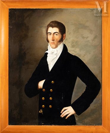 École française de la première moitié du XIX ème siècle Portrait d'homme,...