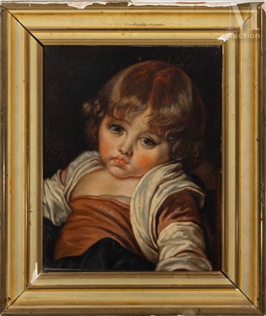École française de la fin du XIX ème siècle, d'après Jean-Baptiste GREUZE Une...