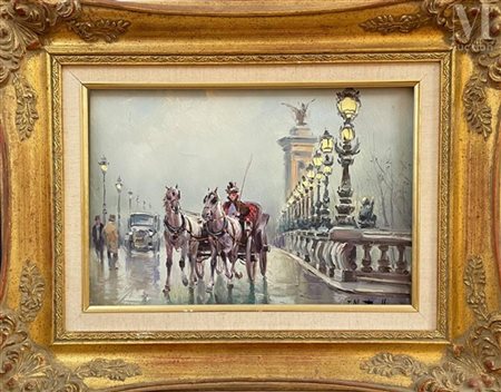 Thierry MARTORELL (XX ème siècle) Pont Alexandre III Huile sur toile Signée...