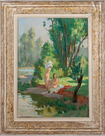 Pierre-Henri DUCOS DE LA HAILLE (1889-1972) Les baigneuses Huile sur toile...