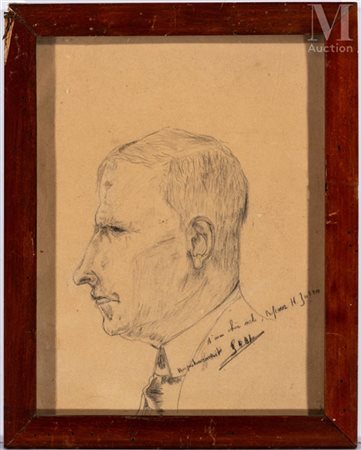 École française du début du XX ème siècle Portrait présumé de Johannes...