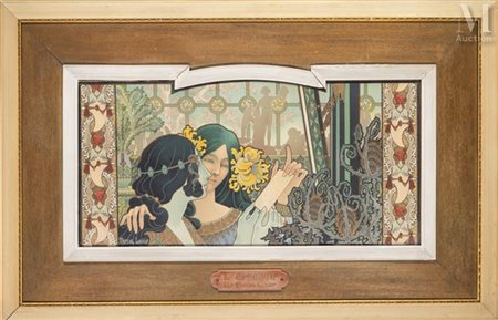 Marcel LENOIR (1872-1931) L'Épreuve, 1897 Lithographie dans son cadre...