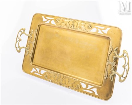 WMF (Wüttembergische Metallwaren Fabrik), c. 1910-1920 Laiton doré à décor...