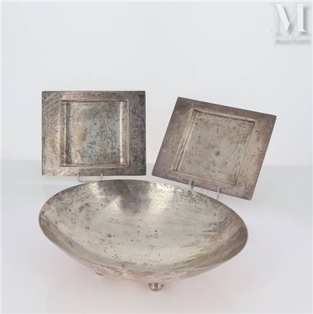 SHREVE CRUMP & LOW Co - Alfredo SCIARROTTA (1907-1985) Coupe ovale en argent...