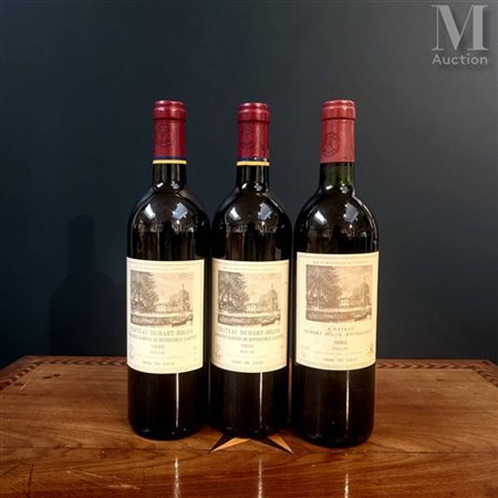 BORDEAUX (Pauillac) 3 bouteilles de Château Duhart-Milon Une bouteille...
