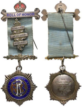  
Medaglia "Palma Non Sine Pulvere", Roll Of Honor - 1st Deg. 17-3-39. 2nd Deg. 24-8-51. 3rd Deg. 18-11-54, AG E Smalti (45,5 x 127 mm) 
 