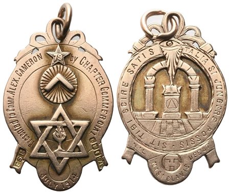  
Medaglia "Talia Si Jungere Possis, Sit Tibi Scire Satis" - "Nil Nisi Clavis Deest", 1914, AU (23,6 x 36,6 mm) 
 