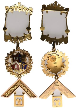  
Medaglia Interamente In Oro E Smalti "Springburn 157", 1948 (43,3 x 110 mm) 
 