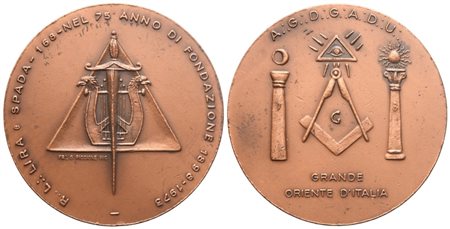  
Medaglia R. L. "Lira e Spada" - 168 - Nel 75 Anno Di Fondazione 1989-1973 (40 mm) 
 