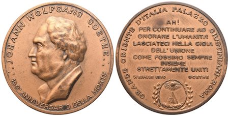  
Medaglia "Johann Wolfgang Goethe", 150° Anniversario Della Morte (45,5 mm) 
 