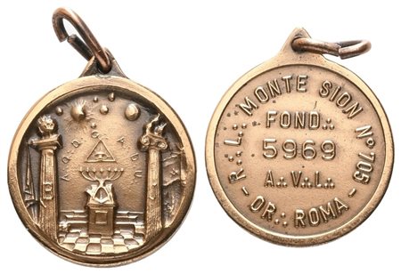  
Medaglia R. L. "Monte Sion" N° 705 Or. Roma, AE (19,4 mm) 
 