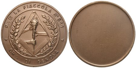  
Medaglia R. L. "La Fiaccola" N° 511 Or. Di Genova, AE (37 mm) 
 