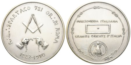  
Medaglia R. L. "Spartaco" 721 Or. di Roma, 1970, AG (35,2 mm) 
 